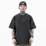 Men's T - shirt_ Embroidered, Thick, American  style, Washed and Distressed Short  sleeved T shirt