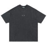 Men's T - shirt_ Embroidered, Thick, American  style, Washed and Distressed Short  sleeved T shirt