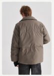 Men's Winter White Duck Down Mid - long Loose Casual Standing - collar Jacket Coat