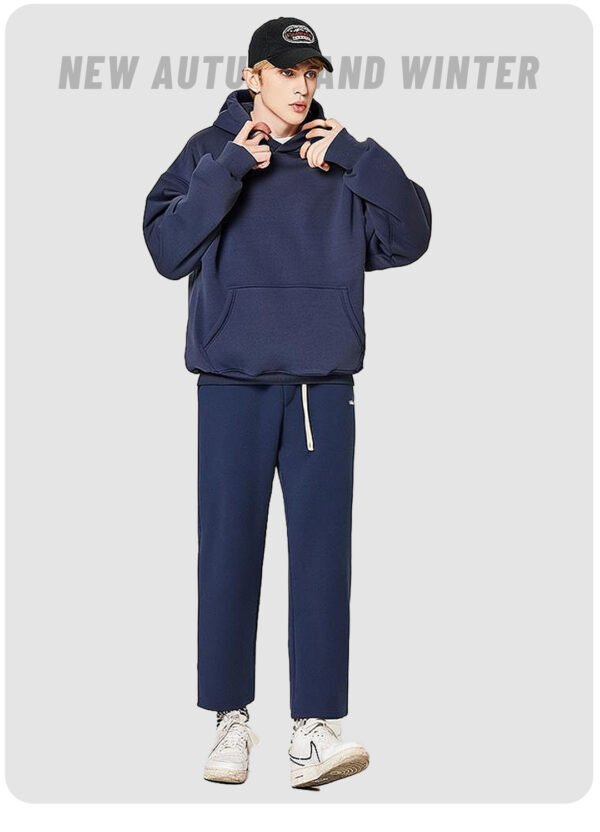 Men's Thickened Fleece - lined Hooded Sweatshirt