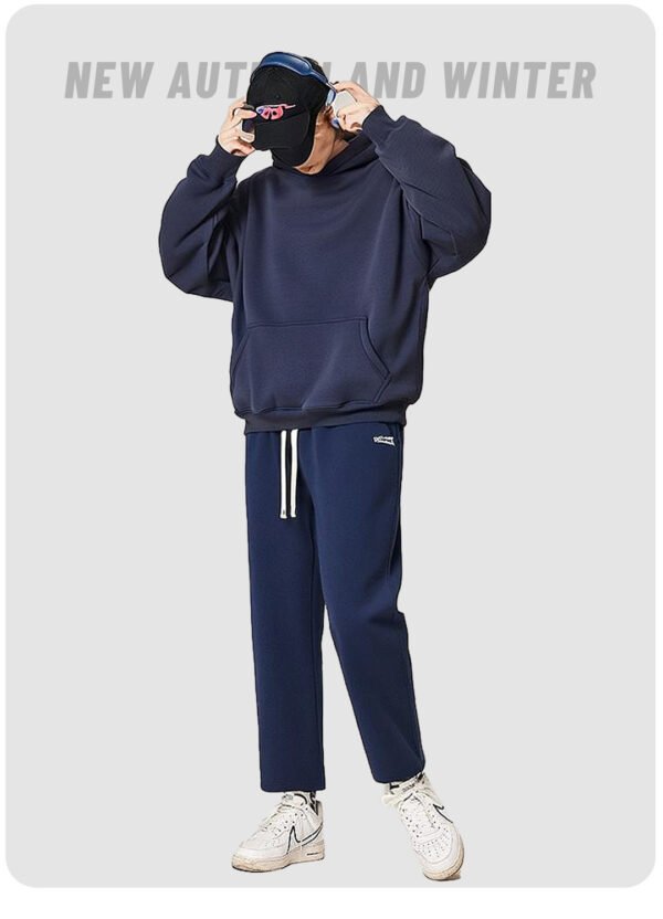 Men's Thickened Fleece - lined Hooded Sweatshirt